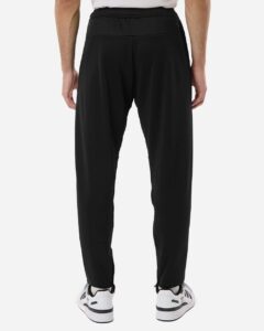 Adidas AT218 Men’s Game & Go Fleece 3-Bar Sweatpants – Black (on model back)