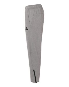 Adidas AT218 Men’s Game & Go Fleece 3-Bar Sweatpants – Medium Grey Heather (side)