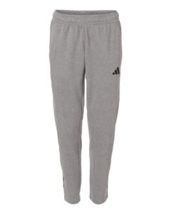 Adidas AT218 Men’s Game & Go Fleece 3-Bar Sweatpants – Medium Grey Heather