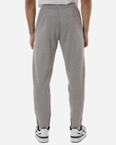 Adidas AT218 Men’s Game & Go Fleece 3-Bar Sweatpants – Medium Grey Heather (on model back)