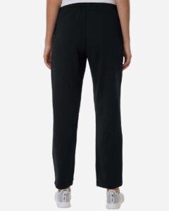 Adidas AT216 Women’s Fleece Sweatpants – Black/ White (on model back)