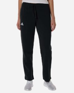 Adidas AT216 Women’s Fleece Sweatpants – Black/ White (on model)