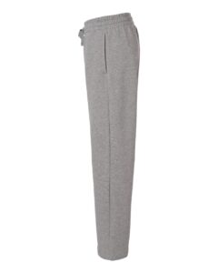 Adidas AT216 Women’s Fleece Sweatpants – Medium Grey Heather/ White (side)