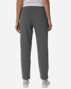 Adidas AT216 Women’s Fleece Sweatpants – Team Grey Four/ White (on model back)