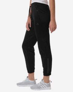 Adidas AT219 Women’s Game & Go Fleece Sweatpants – Black (on model side)