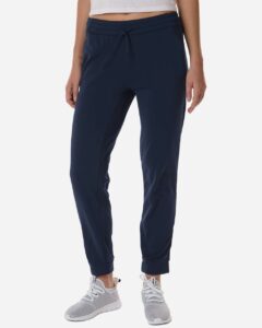 Adidas AT219 Women’s Game & Go Fleece Sweatpants – Team Navy Blue (on model)
