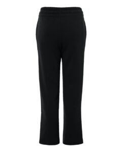 Adidas AT217 Youth Fleece Sweatpants – Black/ White (back)