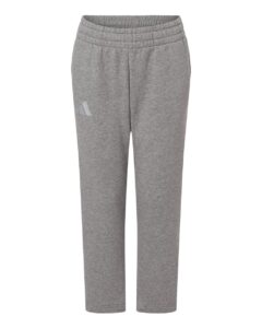 Adidas AT217 Youth Fleece Sweatpants – Medium Grey Heather/ White
