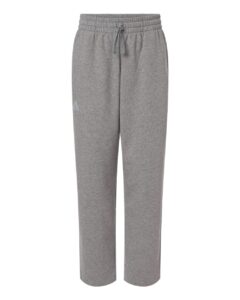 Adidas AT215 Men’s Fleece Sweatpants – Medium Grey Heather/ White