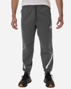 Adidas AT222 Men’s Z.N.E Joggers – Team Grey Four/ White (on model)