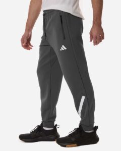 Adidas AT222 Men’s Z.N.E Joggers – Team Grey Four/ White (on model side)