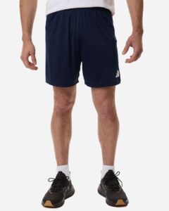 Adidas AT315 Men’s Entrada 26 Shorts – Team Navy Blue/ White (on model)