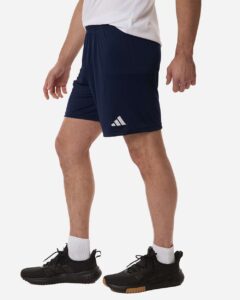 Adidas AT315 Men’s Entrada 26 Shorts – Team Navy Blue/ White (on model side)