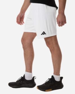 Adidas AT315 Men’s Entrada 26 Shorts – White/ Black (on model side)