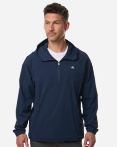 Adidas A2030 Men’s Ultimate365 Course Control Anorak Jacket – Collegiate Navy (on model)