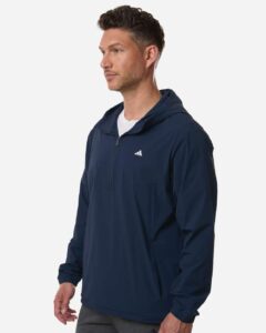 Adidas A2030 Men’s Ultimate365 Course Control Anorak Jacket – Collegiate Navy (on model side)