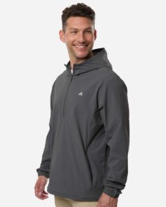 Adidas A2030 Men’s Ultimate365 Course Control Anorak Jacket – Grey Five (on model side)