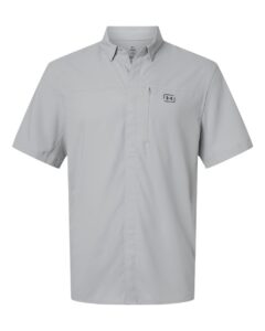 Under Armour 1383571 Men’s Fish Pro Hybrid Woven Short Sleeve – Mod Grey/ Castlerock