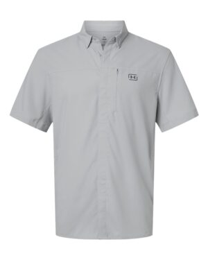 Under Armour 1383571 Men’s Fish Pro Hybrid Woven Short Sleeve – Mod Grey/ Castlerock