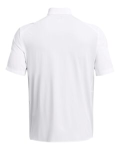 Under Armour 1383571 Men’s Fish Pro Hybrid Woven Short Sleeve – White/ White/ Halo Grey (back)