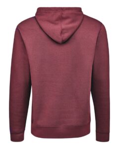 J. America 8720 Unisex BTB Fleece Hooded Sweatshirt – Maroon (back)