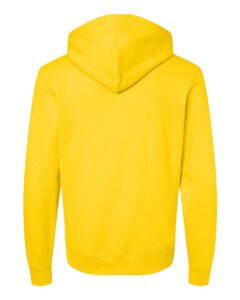 J. America 8720 Unisex BTB Fleece Hooded Sweatshirt – Maize (back)