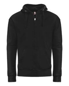 J. America 8723 Unisex BTB Fleece Hooded Full-Zip Sweatshirt – Black
