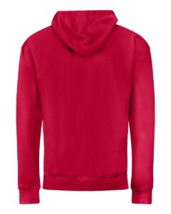 J. America 8723 Unisex BTB Fleece Hooded Full-Zip Sweatshirt – Cardinal (back)