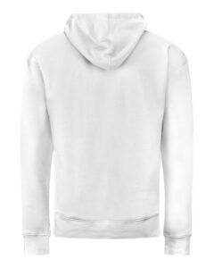 J. America 8723 Unisex BTB Fleece Hooded Full-Zip Sweatshirt – White (back)
