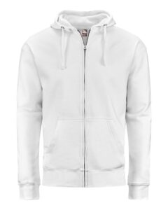J. America 8723 Unisex BTB Fleece Hooded Full-Zip Sweatshirt – White