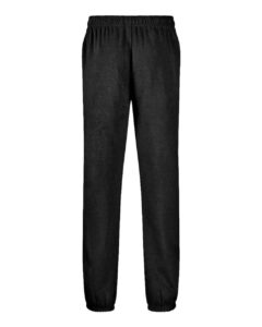 J. America 8724 Unisex BTB Fleece Sweatpants – Black (back)