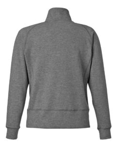 J. America 8743 Women’s Electric Fleece Quarter-Zip Sweatshirt – Electric Onyx (back)