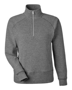 J. America 8743 Women’s Electric Fleece Quarter-Zip Sweatshirt – Electric Onyx