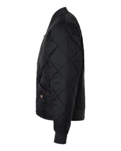 Dickies 6124 Men’s Diamond Quilted Jacket – Black (side)