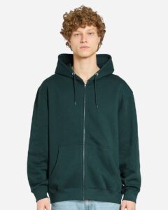 Lane Seven LS14003 Unisex Premium Full-Zip Hoodie Sweatshirt – Sports Green (on model)