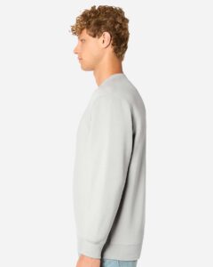 Lane Seven LS14004 Unisex Premium Crewneck Sweatshirt – Dove Grey (on model side)