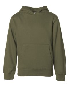 Independent Trading Co. SS4001Y Youth Midweight Hooded Sweatshirt – Army