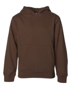 Independent Trading Co. SS4001Y Youth Midweight Hooded Sweatshirt – Brown