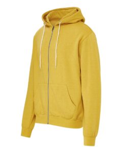 MV Sport 2349 Unisex Retro Heather Full-Zip Hooded Sweatshirt – Ginger (side)