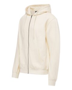 MV Sport 2349 Unisex Retro Heather Full-Zip Hooded Sweatshirt – Ecru (side)