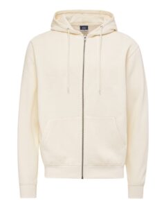 MV Sport 2349 Unisex Retro Heather Full-Zip Hooded Sweatshirt – Ecru