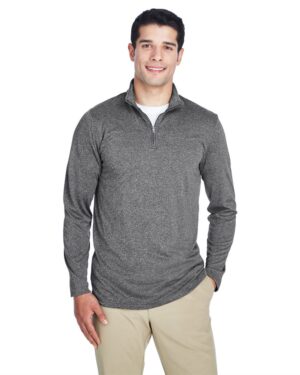 UltraClub 8618 Men’s Cool & Dry Heathered Performance Quarter-Zip Pullover