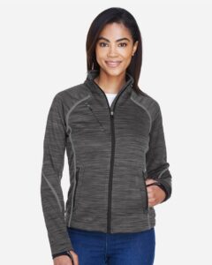 North End 78697 Women’s Flux Mélange Bonded Fleece Jacket