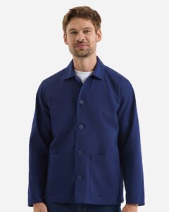 Artisan Collection by Reprime RP022 Unisex Utility 2.0 Chore Jacket – Stay Navy (on model)