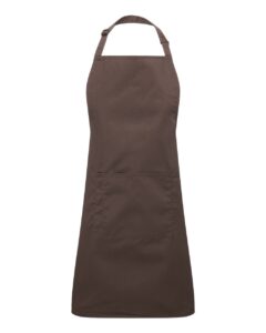 Artisan Collection by Reprime RP154 Recycled Pocket Bib Apron – Brown