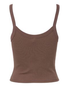 BELLA + CANVAS 1012 Women’s Micro Rib Spaghetti Strap Tank – Solid Cocoa Blend (back)