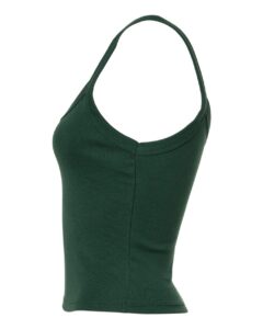 BELLA + CANVAS 1012 Women’s Micro Rib Spaghetti Strap Tank – Solid Forest Blend (side)