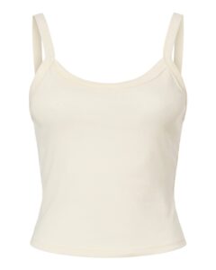 BELLA + CANVAS 1012 Women’s Micro Rib Spaghetti Strap Tank – Solid Natural Blend