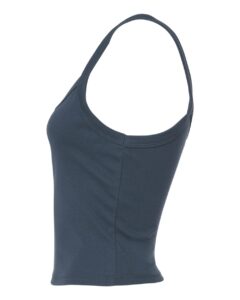 BELLA + CANVAS 1012 Women’s Micro Rib Spaghetti Strap Tank – Solid Vintage Navy Blend (side)