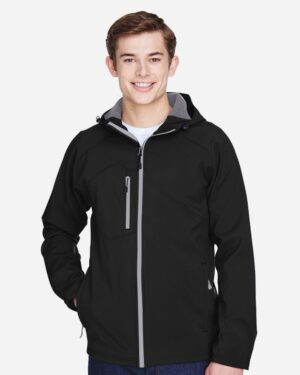 North End 88166 Men’s Prospect Two-Layer Fleece Bonded Soft Shell Hooded Jacket